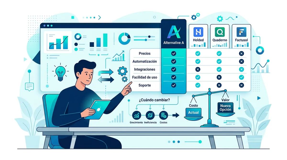 Alternativa a Holded, Quaderno y Factusol: cómo comparar y cuándo cambiar